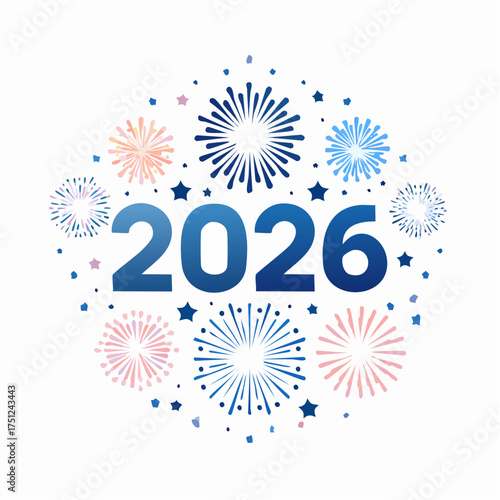 Circular diagram representing the year 2026, with road-like segments.