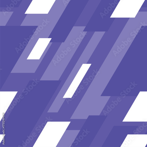 Seamless geometric pattern of rectangular bricks in a trendy white-violet color on violet background. Simple design.
