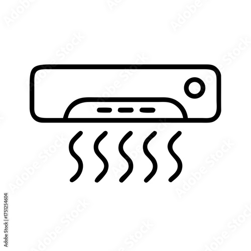 Air conditioner icon showing cooling