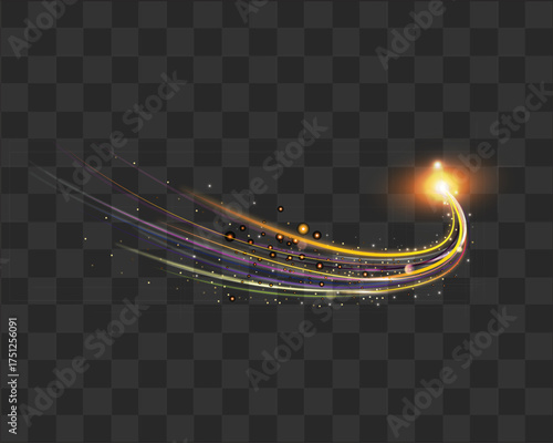 Multi-Colored Dynamic Light Streak - High-Speed Comet Curve Effect