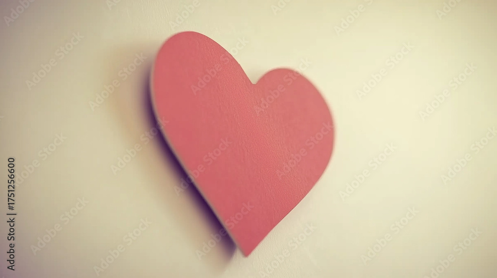 Fototapeta premium pink paper heart