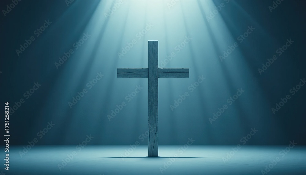 Naklejka premium Question mark shaped brain made of neon network. Bright blue light, data particles and holographic glow. AI help banner for tech Q&A with copy space.