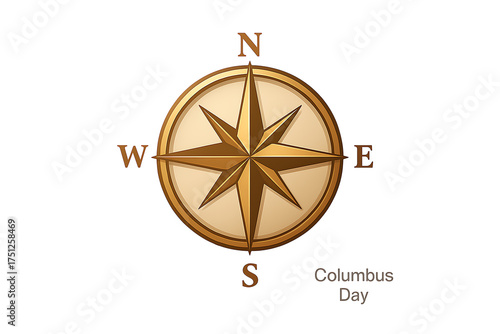 Columbus day isolated on transparent background