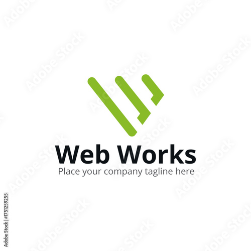 Modern Letter W Logo Design with Abstract and Geometric Style Representing Business, Technology, Corporate Branding, and Creative Identity