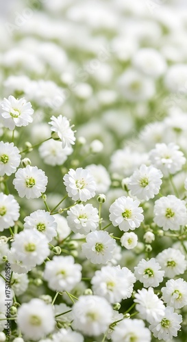 Delicate White Gypsophila Flowers - A Symbol of Purity and Innocence.