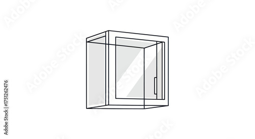 Modern Glass Shower Enclosure with Sleek Frame Design.