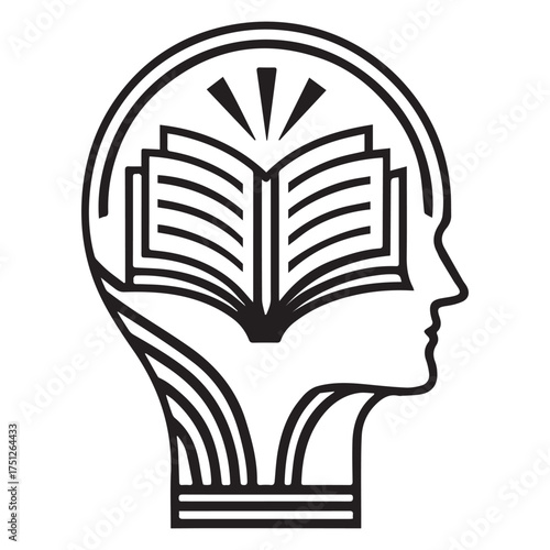 book reading concept vector
