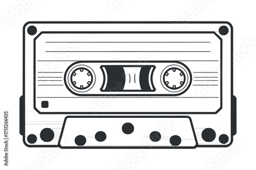 Cassette Tape Illustration Audio Recorder Old Media Technology Graphic Design Template