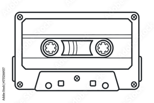 Cassette Tape Illustration Audio Recorder Media Technology Music Player Simple