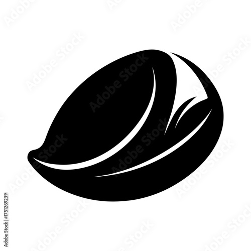 Mussel Black Silhouette Vector Icon