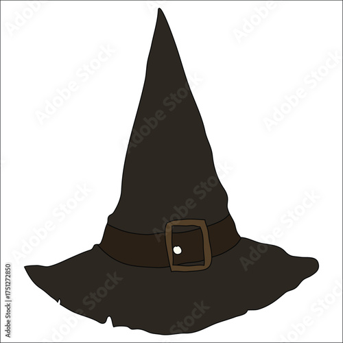 Witch Hat Halloween Costume Element Vector