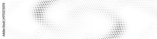 Monochrome Halftone Dual Spiral Dot Gradient Pattern Abstract Black and White Swirl Effect Vortex Background for Dynamic Retro Pop Art Designs