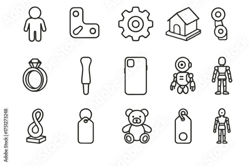 Mechanical d vector printed custom smartphone model tool prototype handle architectural icon
