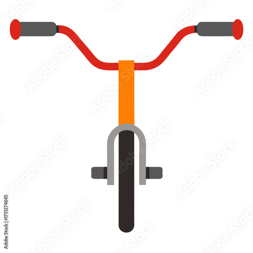 Vector of Bicycle Handlebar on white background