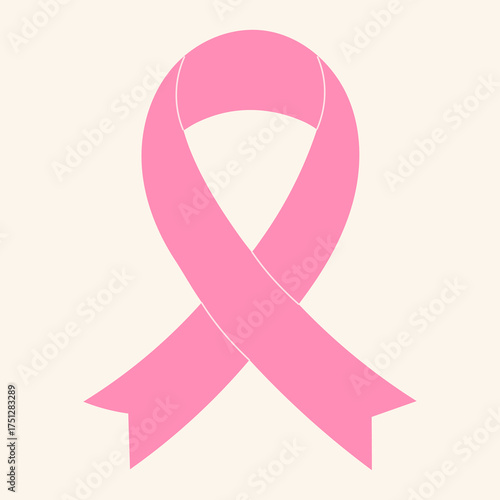 Symbolic pink ribbon representing breast cancer awareness, unity, and women’s health. Minimal design ideal for campaigns, educational materials, prevention graphics, posters, and social media.
