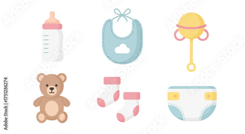 Adorable Newborn Accessory Vector Set