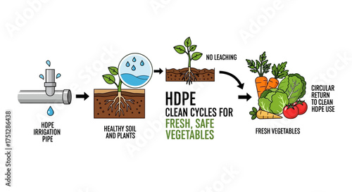 Hdpe irrigation system for healthy soil plants and safe fresh vegetables