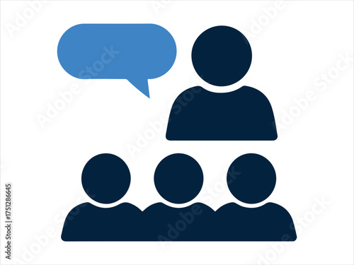 Abstract geometric shapes and lines representing a lecture or presentation isolated on transparent background