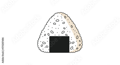 A simple illustration of a triangular onigiri rice ball.