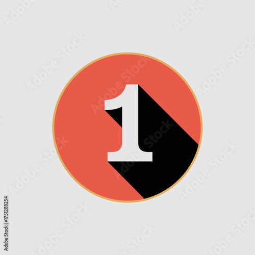 This striking image showcases a bold number one design, symbolizing achievement and success, suitable for awards, competitions, or motivational contexts.