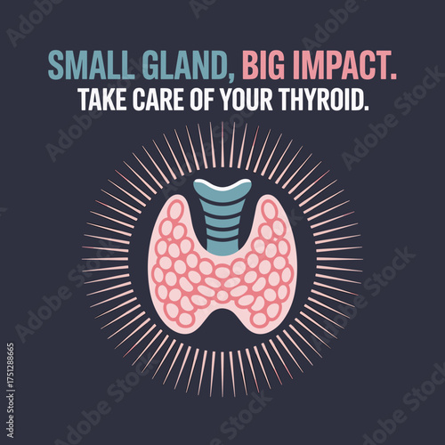 Small Gland Big Impact Thyroid Awareness Design