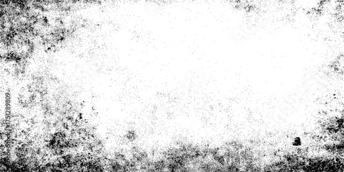 Black and White Grunge Dust Texture with Fading Specks Overlay.