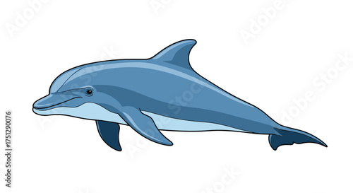 A stunning blue dolphin gracefully swims through the clear ocean water.