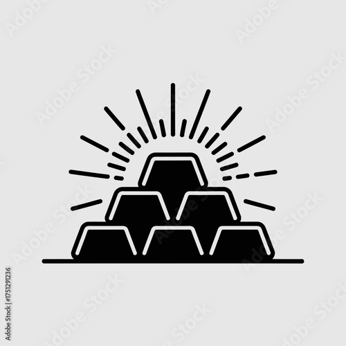 An eye-catching illustration of stacked gold bars with rays of light emanating from behind, representing wealth, prosperity, and the allure of precious metals.