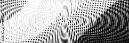 Abstract Black And White Halftone Dot Texture Background
