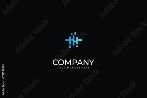 Abstract audio wave symbol design, modern black sound frequency icon, minimal vector logo for music, technology, digital signal, and creative branding