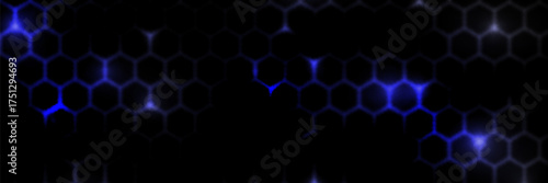 Hexagonal cyberspace green background. Hexagon grid tech pattern.eps10