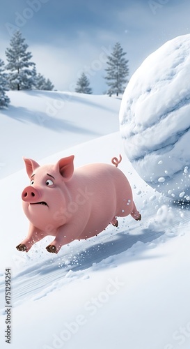 Pigs Snowy Escape - A Winter Adventure.