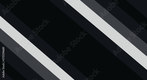 Diagonal stripes in black and grey color palette for background design  