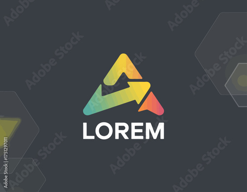 An energetic logo featuring arrows symbolizing progress and innovation, ideal for modern businesses looking to make a dynamic visual statement.