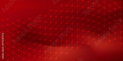 Abstract red gradient background, light and shadow on the backdrop with dimensions, hot tone wall with intense color, horizontal wallpaper.