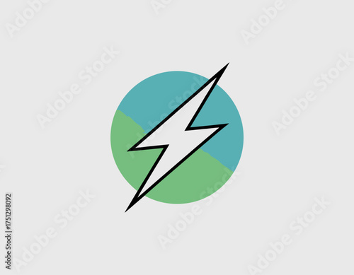 This image features a dynamic lightning bolt icon set against a gradient background, representing energy, power, and excitement, appealing in design and vibrant in color.