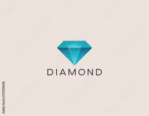 This logo presents a stylized diamond graphic, reflecting luxury, quality, and timeless elegance, making it perfect for high-end brands like jewelry or decor.