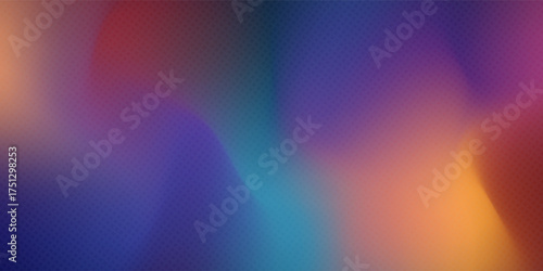 Orange blue purple abstract banner, vibrant color flow gradient grainy background, copy space