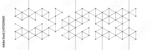 The graphic design element and abstract geometric background with isometric vector blocks for banner template or header