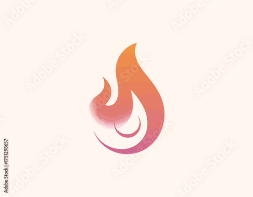 This stunning flame icon captures warmth and creativity with its vibrant colors, perfect for expressing energy and passion in modern design projects and branding.