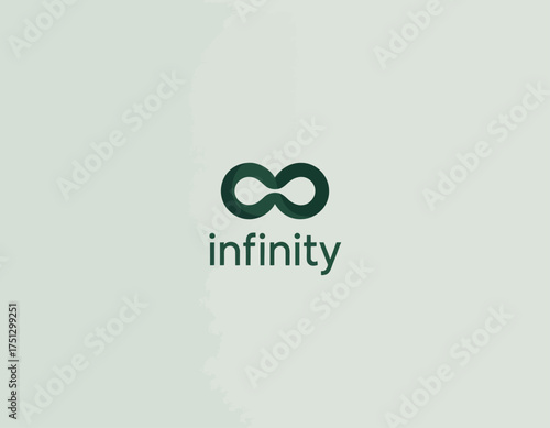This image presents a minimalist infinity logo design, symbolizing endless possibilities and continuous growth, perfect for brands focused on innovation and longevity.