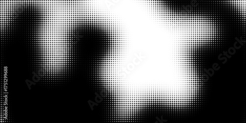 Black halftone gradient dot patterns background