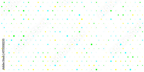 Seamless polka dot pattern with circles of fresh colors on a white background