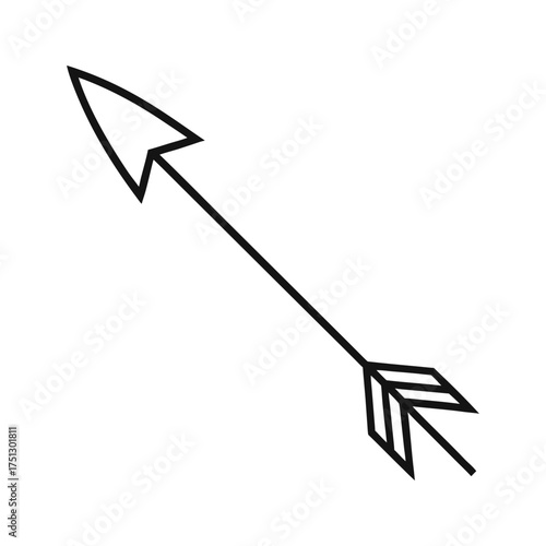 arrow outline line art vector