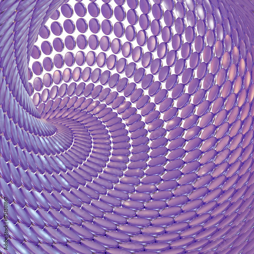 Wallpaper Mural Abstract repeat geometry wave tunnel background. 3d rendering.	 Torontodigital.ca