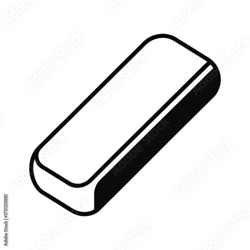 blackboard eraser outline line art vector