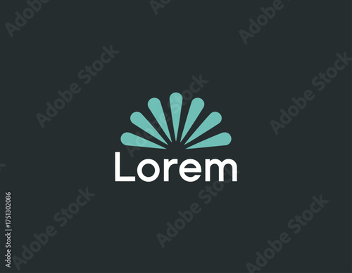 This stunning logo design features a layered fan element that symbolizes growth and creativity, perfectly blending colors in an elegant way to attract attention.