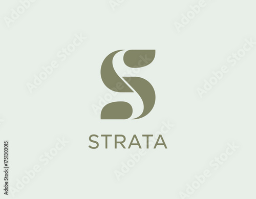 A unique and sophisticated design of the letter ‘S’, showcasing smooth curves and contemporary style, reflecting a sense of modernity and elegance in branding and typography.