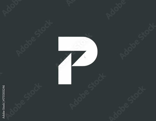 An innovative and modern logo design featuring the letter P, showcasing creative patterns that reflect a unique identity suitable for branding and corporate use.