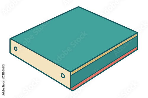 Colorful folder with closed design in flat illustration style drywall sheet